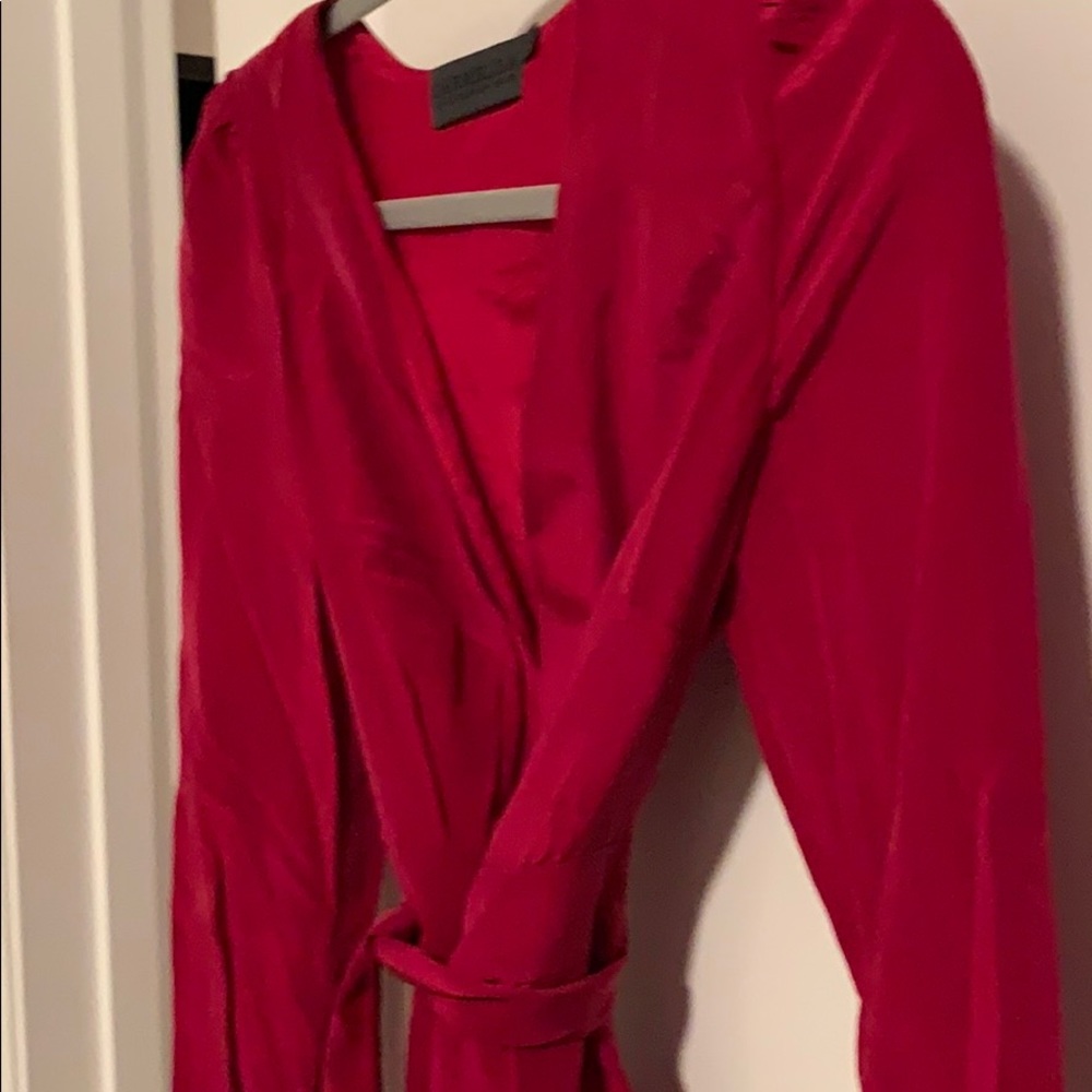 Carmella Michli X Revolve 100% Silk Dress Berry - Picture 13 of 14